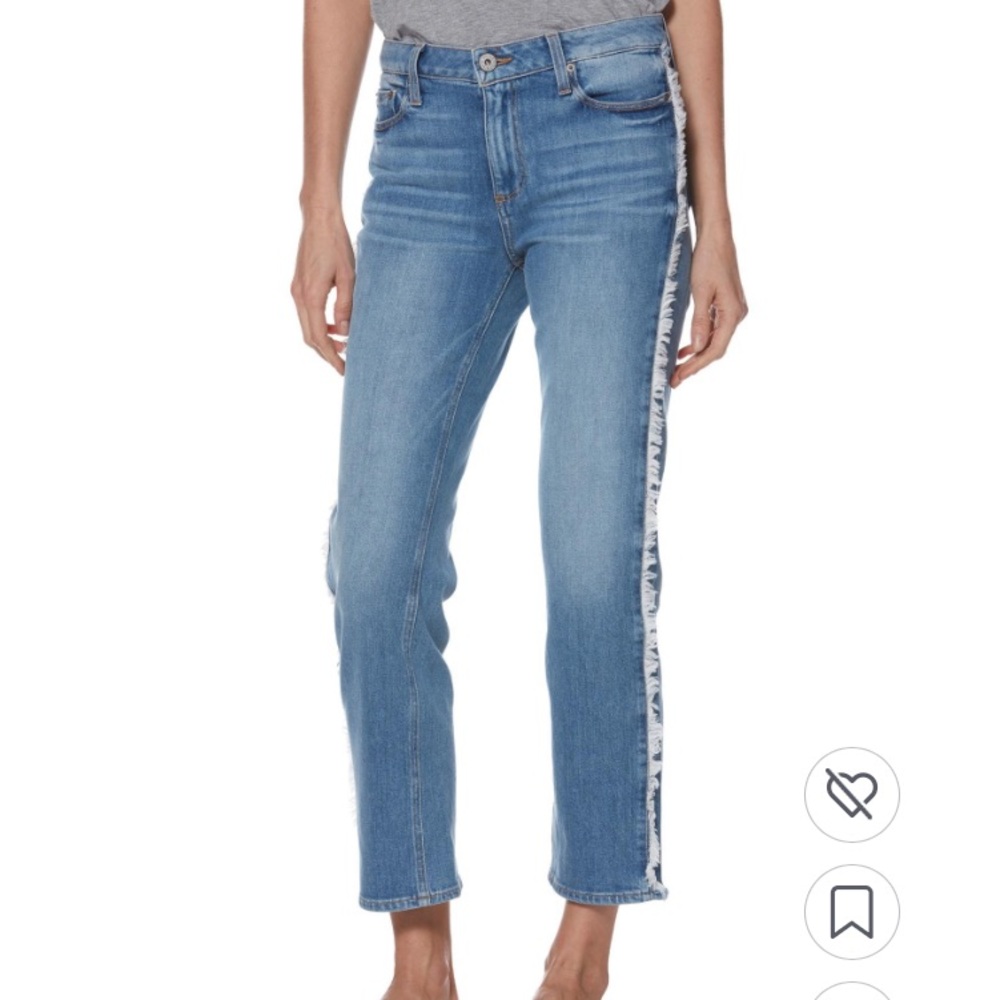 Paige / Noella 👖 with Frayed Side Seam Ankle jeans
